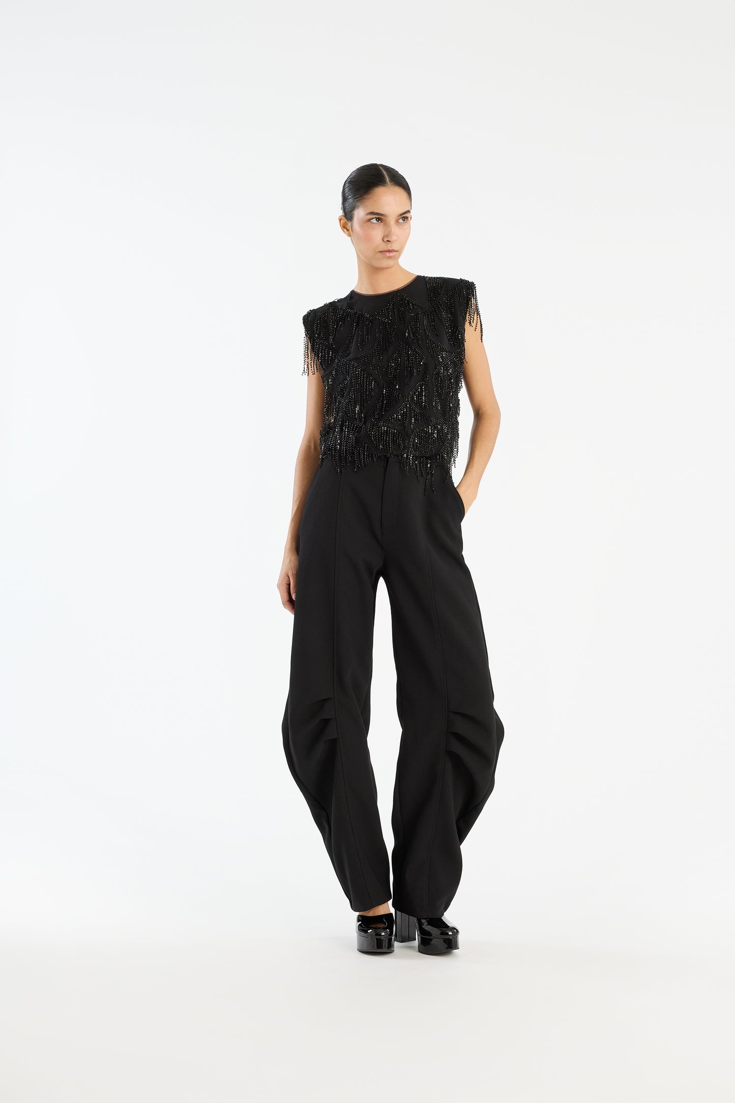 Sequins Sleeveless Top