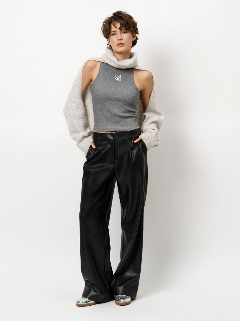 Cropped-Bolero-Cardigan Grau