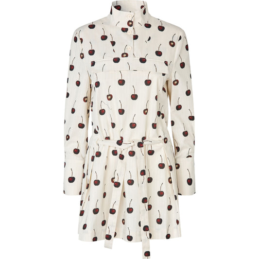 Pullover Parka Dress Crisp Stripe Shirting