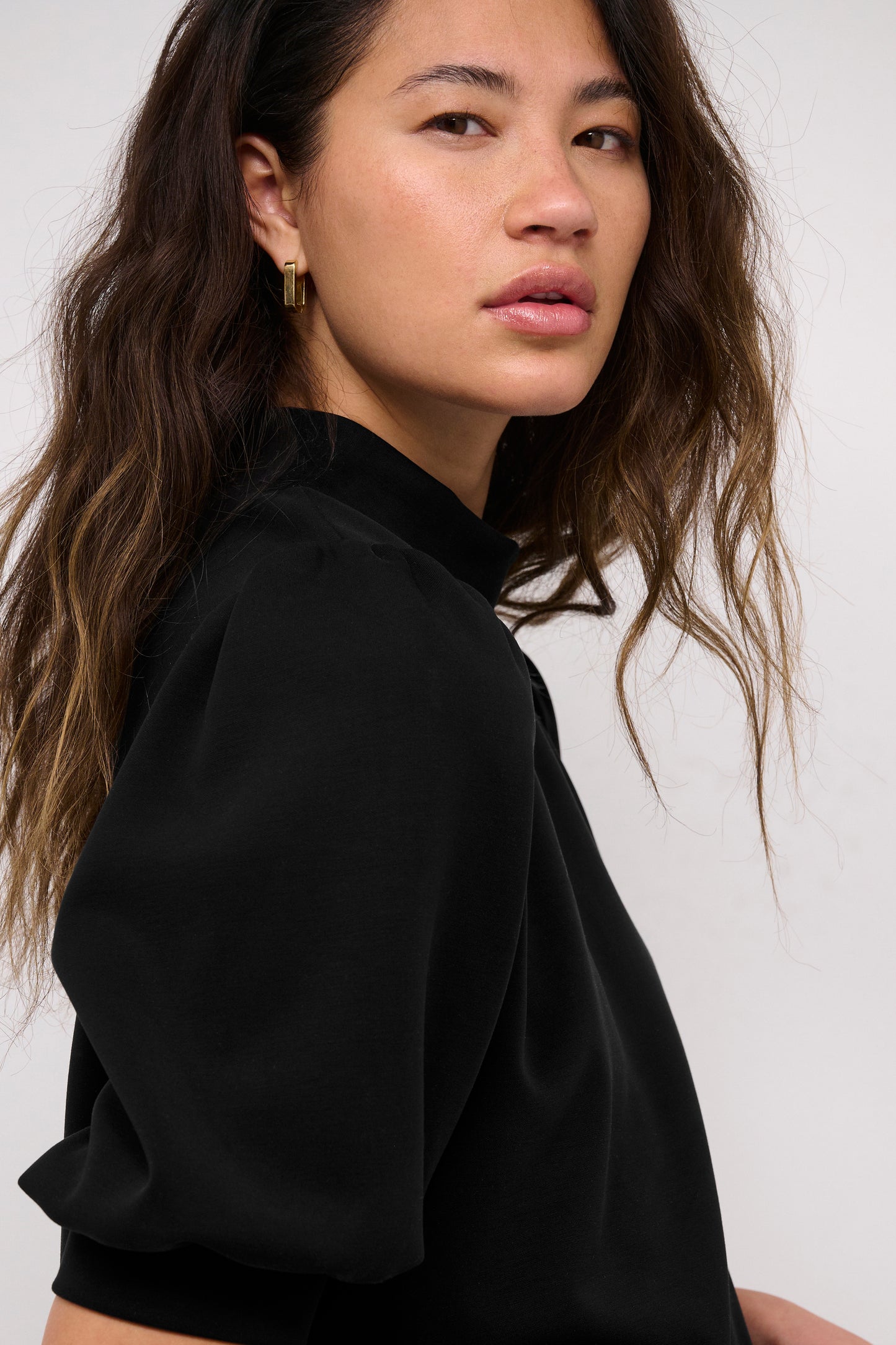 Puff Blouse Black