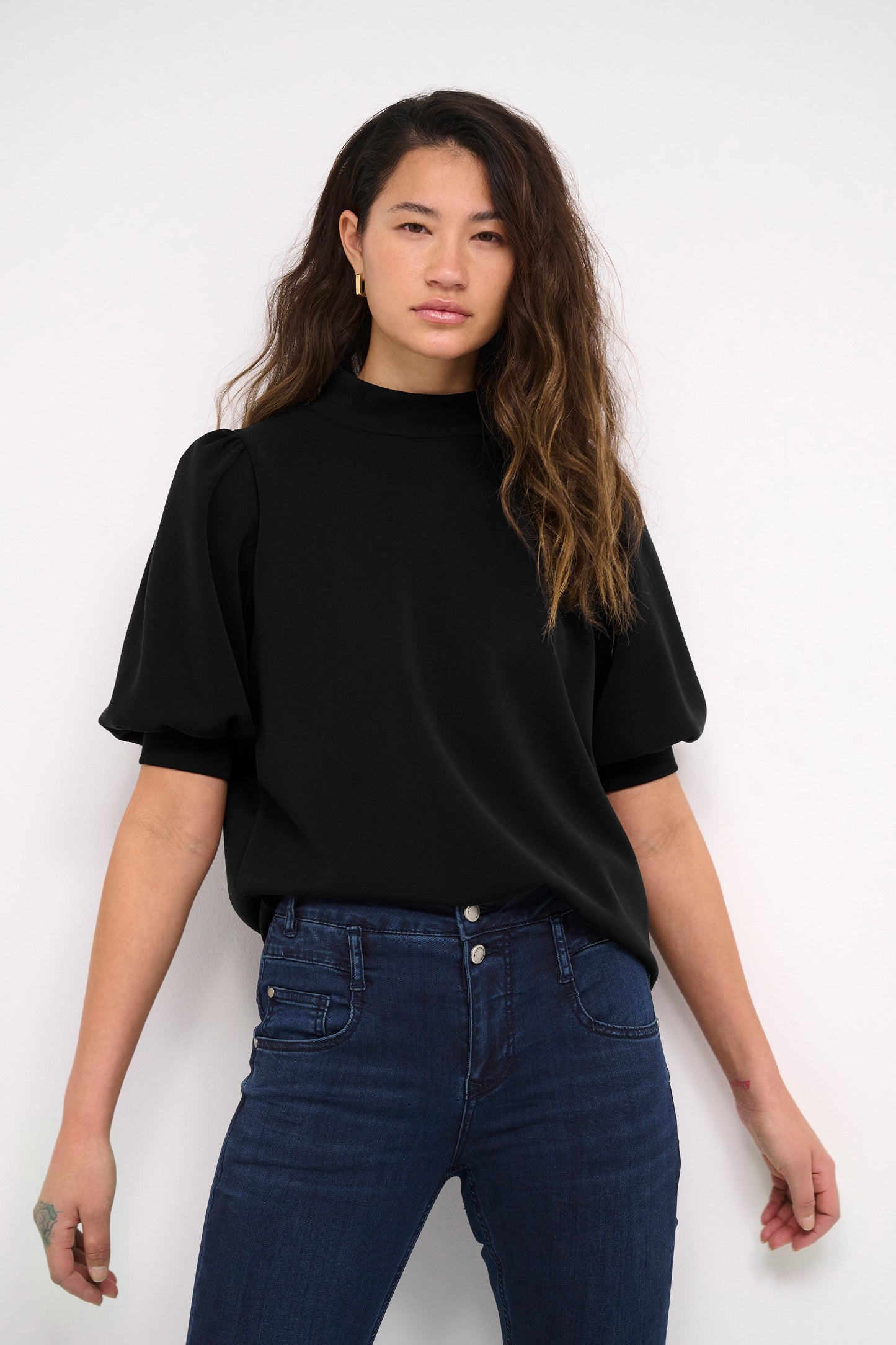 Puff Blouse Black