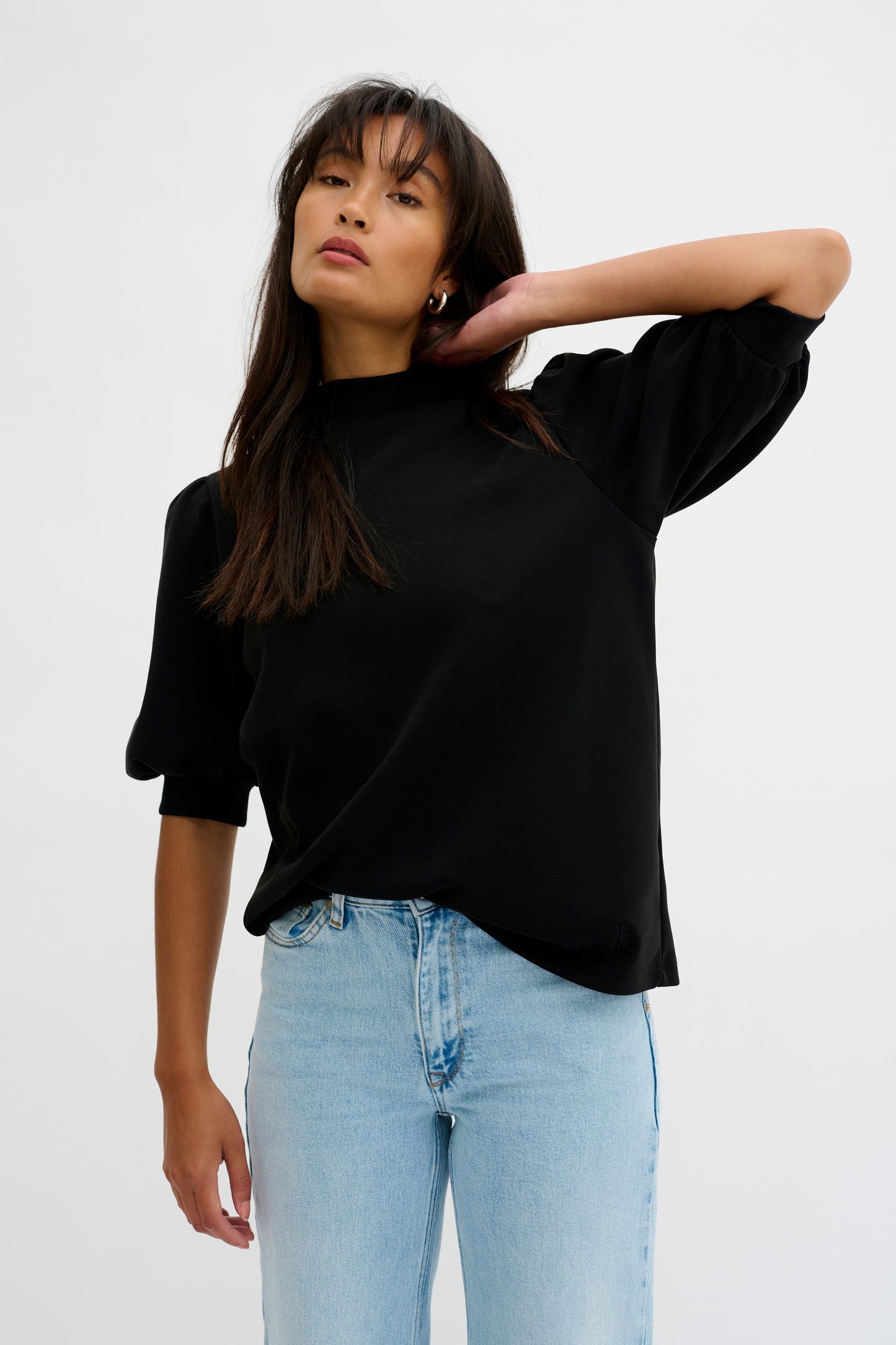 Puff Blouse Black