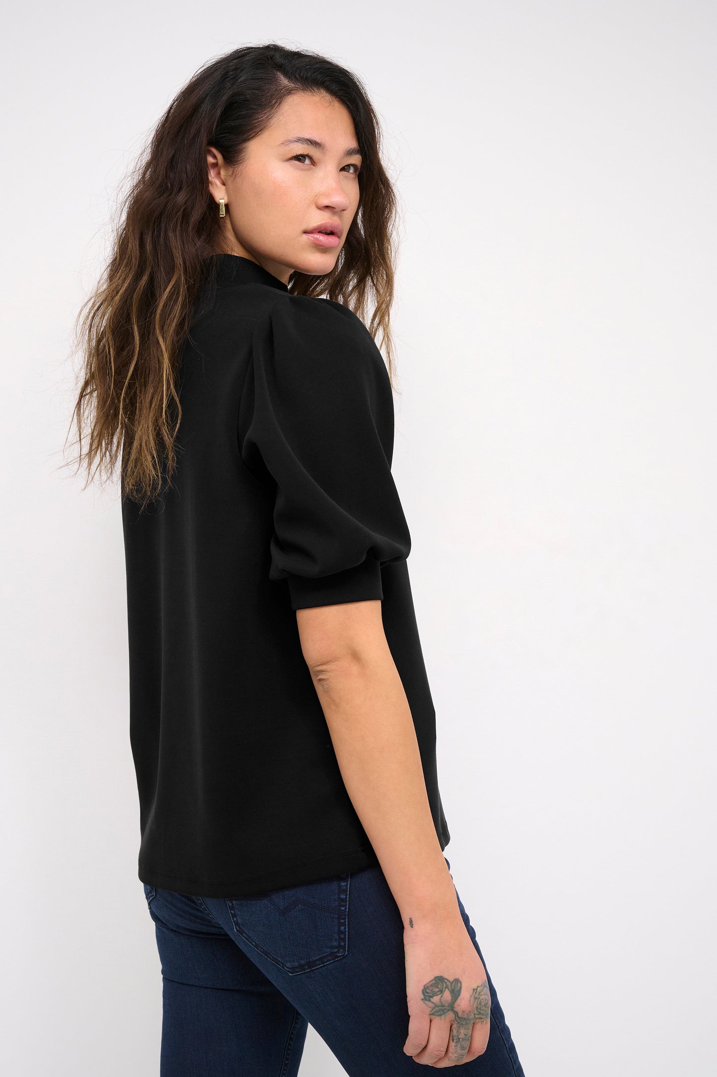 Puff Blouse Black