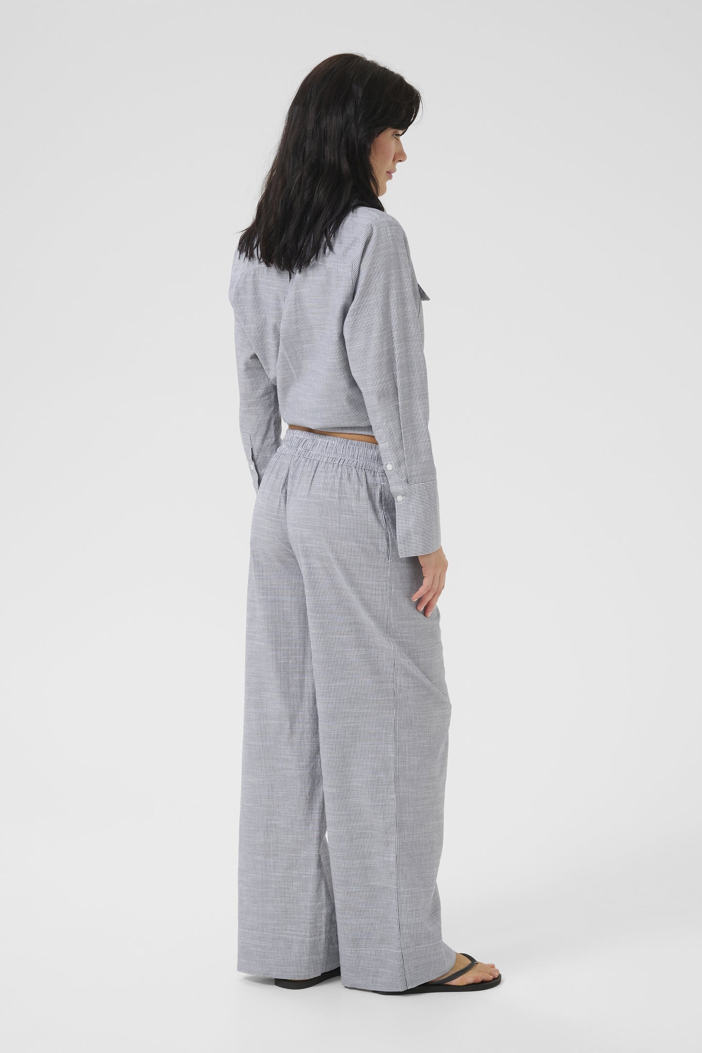 Stoffhose SkyMW Wide Blue Striped