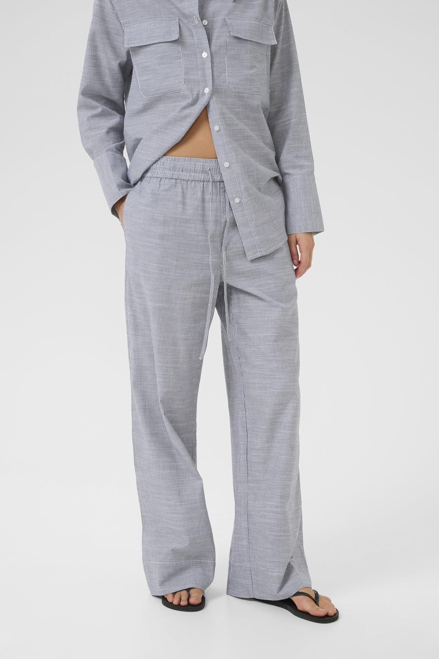 Stoffhose SkyMW Wide Blue Striped