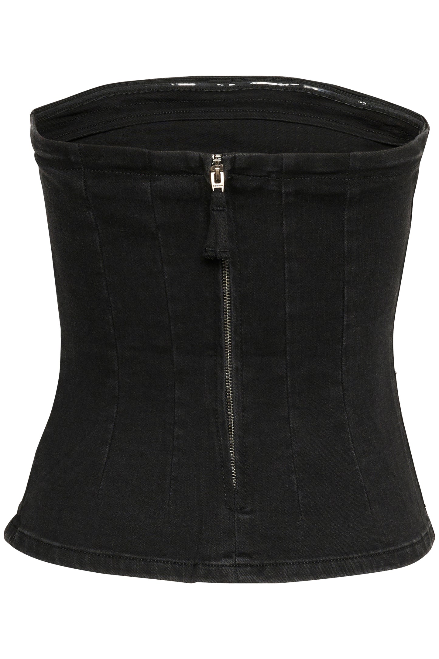 Denim Rhinestone Tube Top AyoMW Black Wash