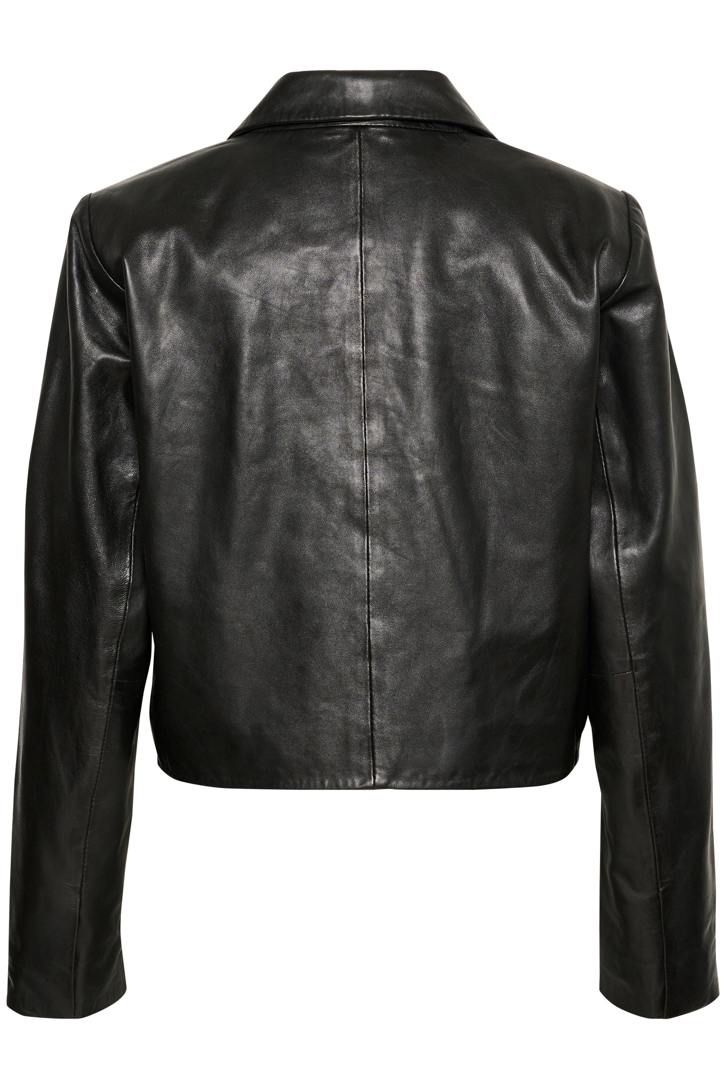Leder Blazer Cropped