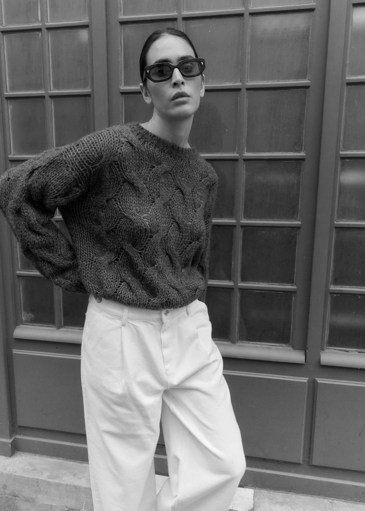 Strickpullover Kae'CL Dark Grey Melee