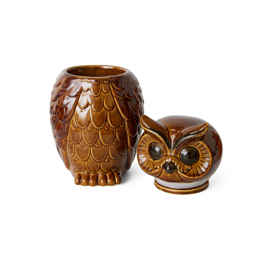 Ceramic Owl Jar Rosted