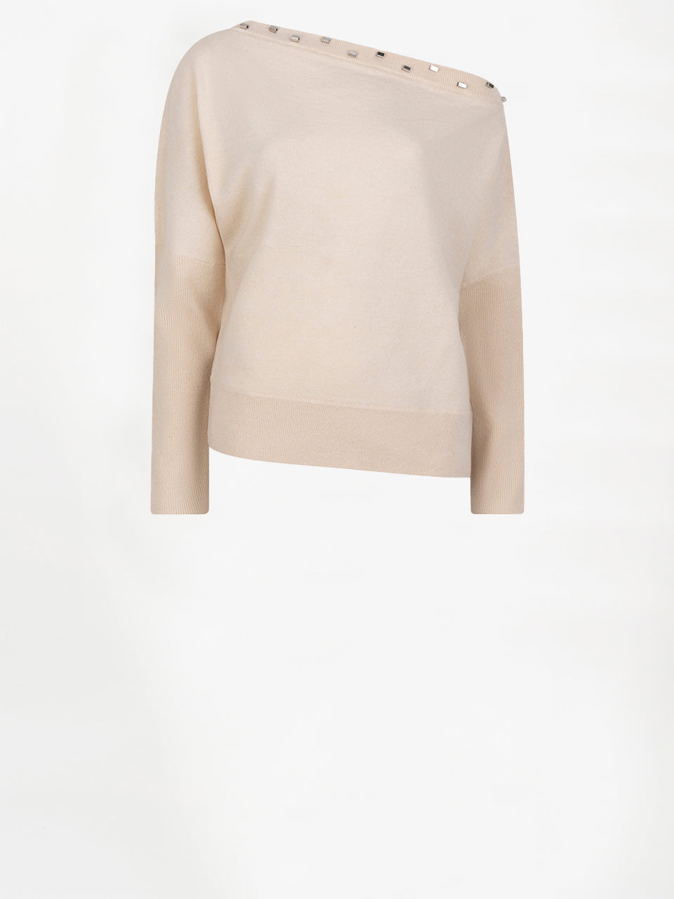 Sweater Off Shoulder Cream