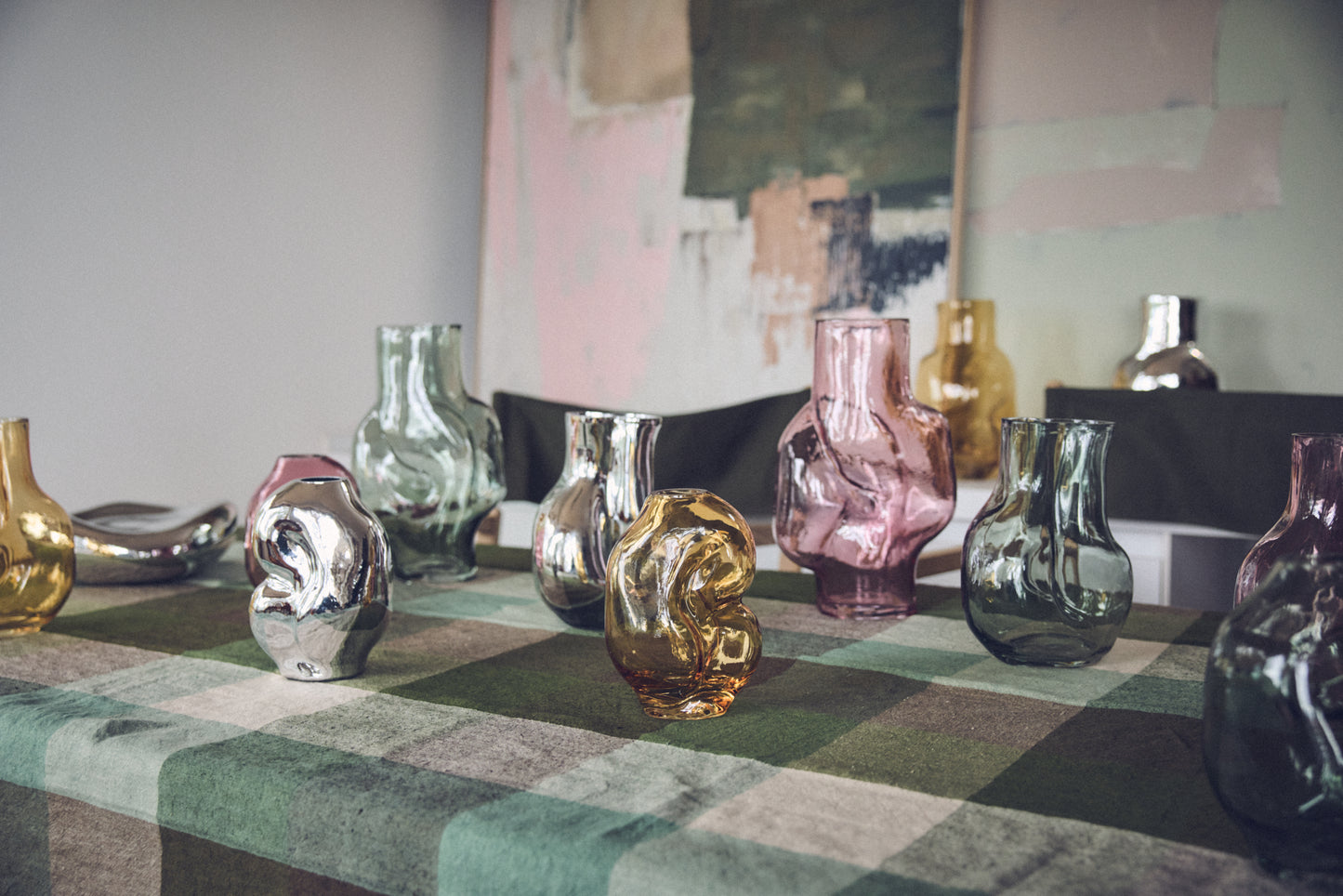 Small Vase Gleam Glass Chrome