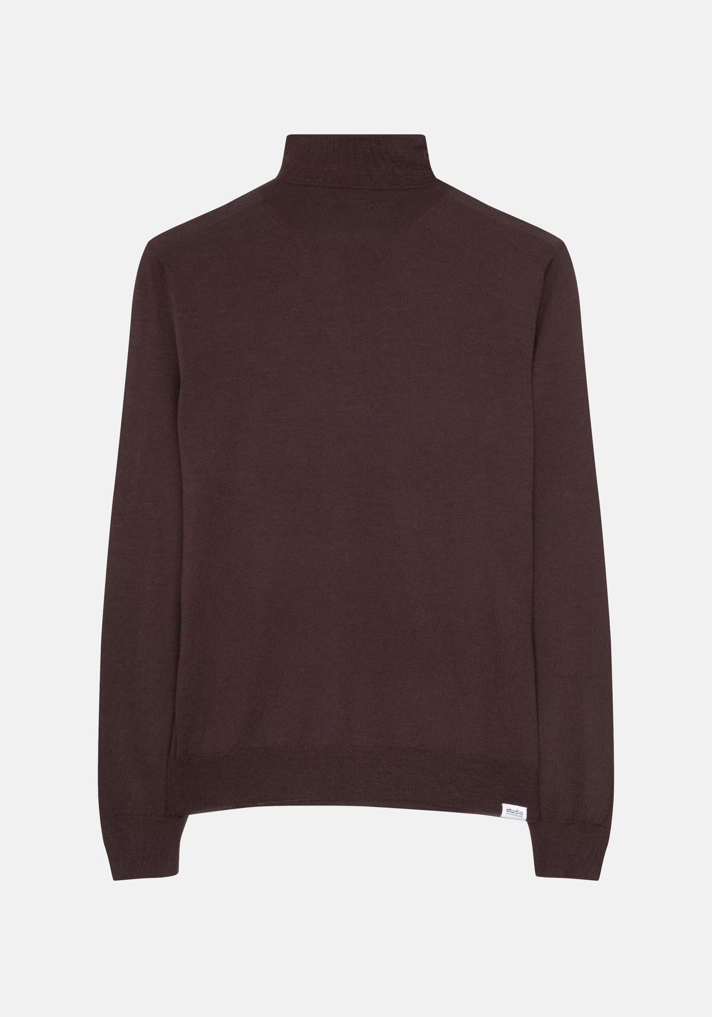 Roll Up Pullover Dark Brown