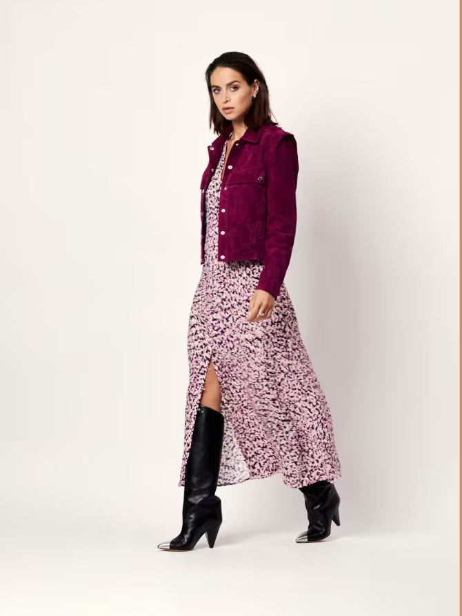 Lederjacke Suede Grape