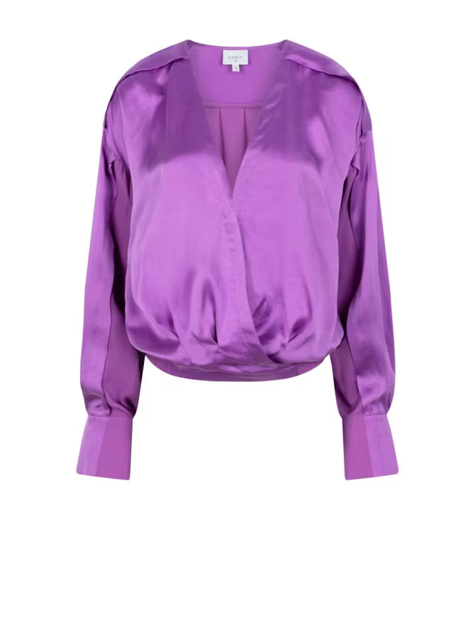 Wickeloptik Bluse Seidenmix