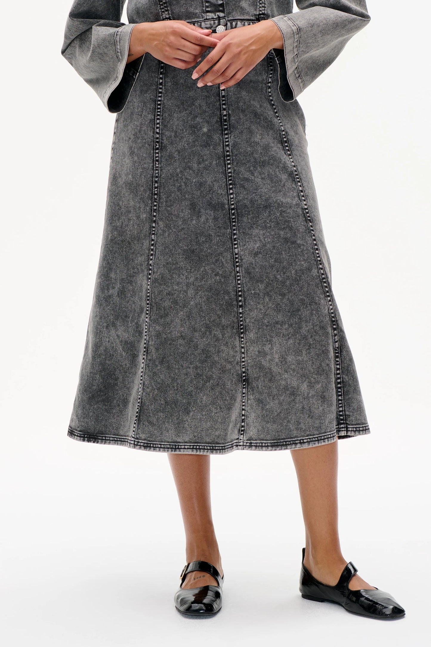 Jeansrock Washed Black