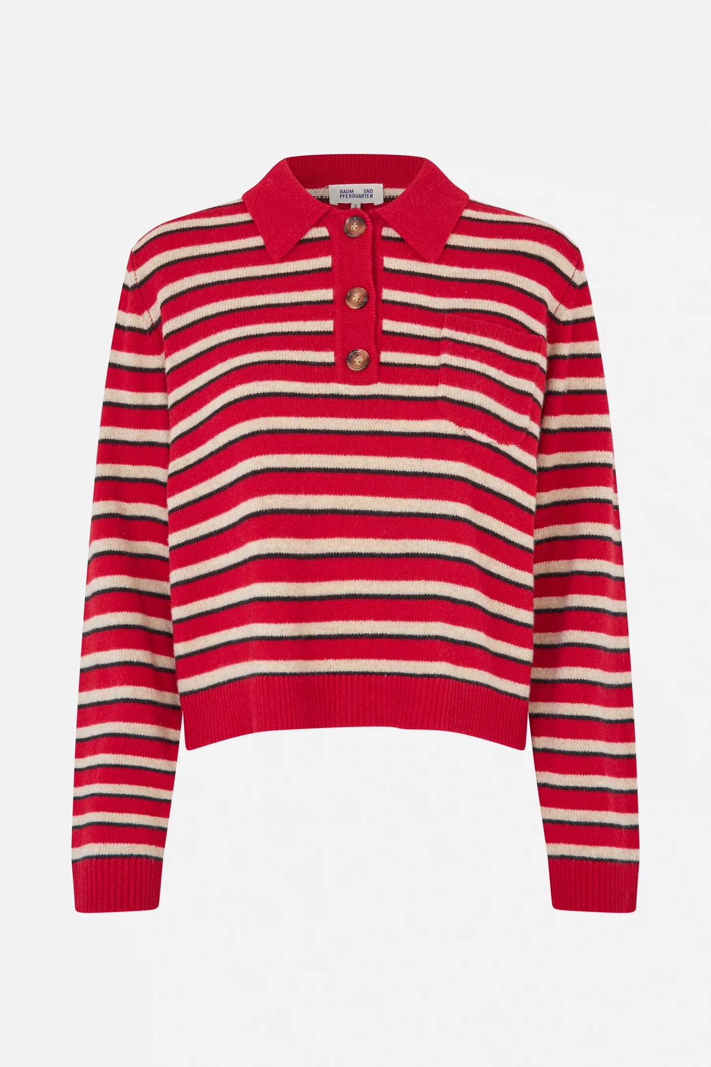 Polo Strickpullover Stripes