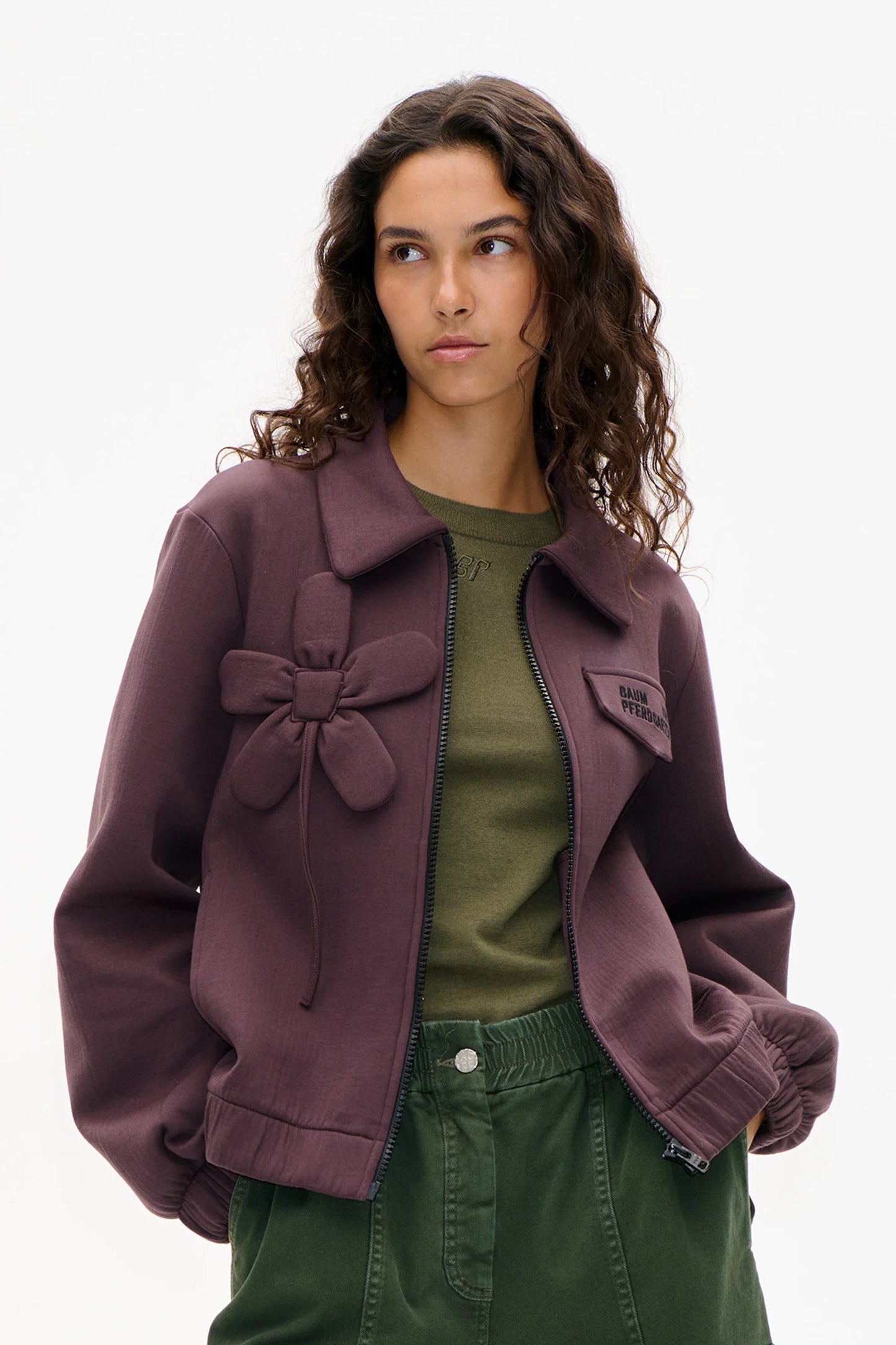 Sweatjacke in Deep Burgundy