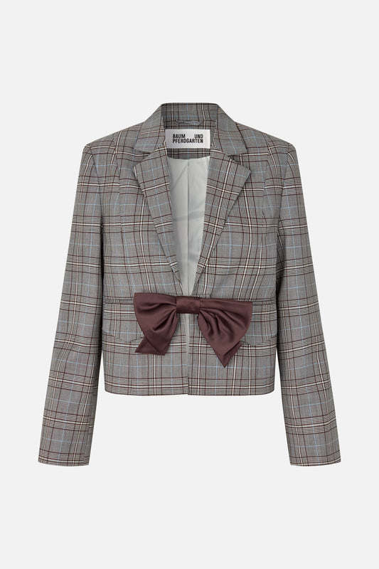 Cropped Jacket Mini Check