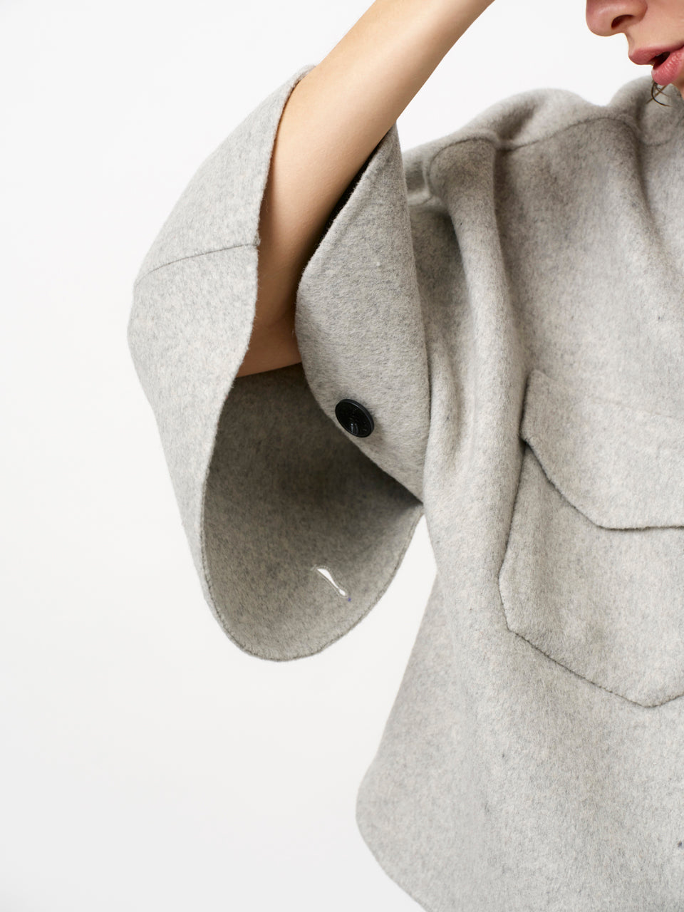 Wollcape-Jacke Dante6-Blinx Grau
