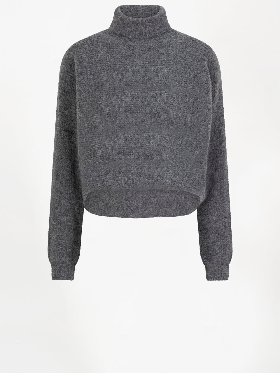 Cropped Rollkragenpullover D6-Yuria Grey