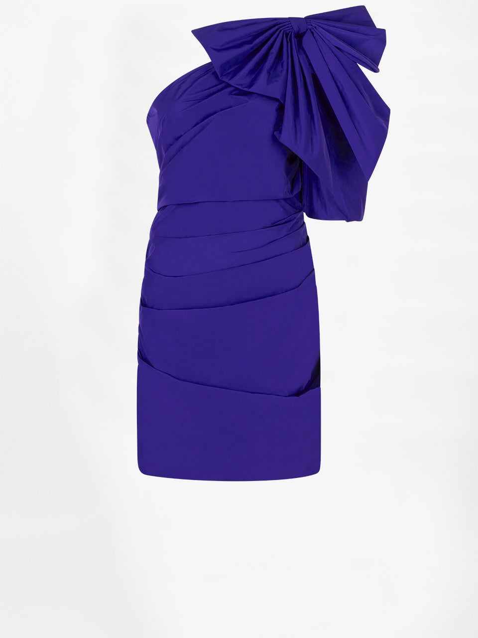 One Shoulder Minikleid mit abnehmbarer Schleife D6-Tami Purple Eclipse
