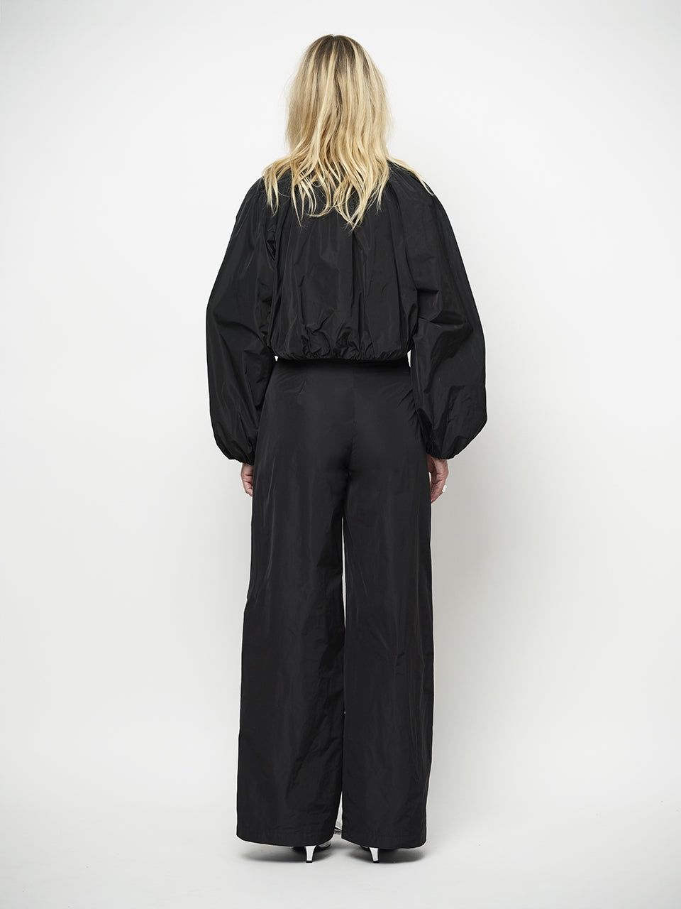 Cropped Bolero Jacke mit abnehmbarer Schleife Black