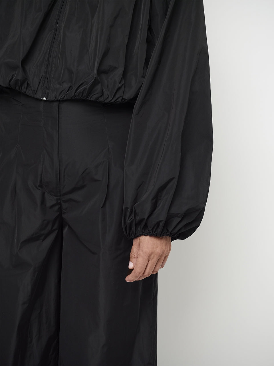 Cropped Bolero Jacke mit abnehmbarer Schleife Black