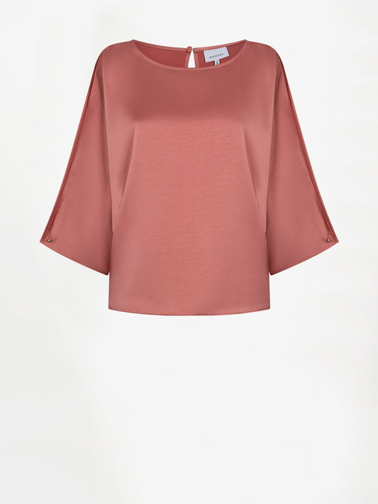 Satin Top Coral Blush