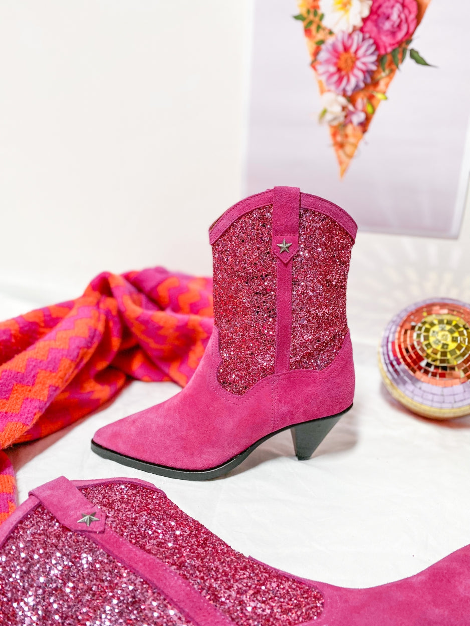 Boots CarrieDWRS Fuchsia Glitter