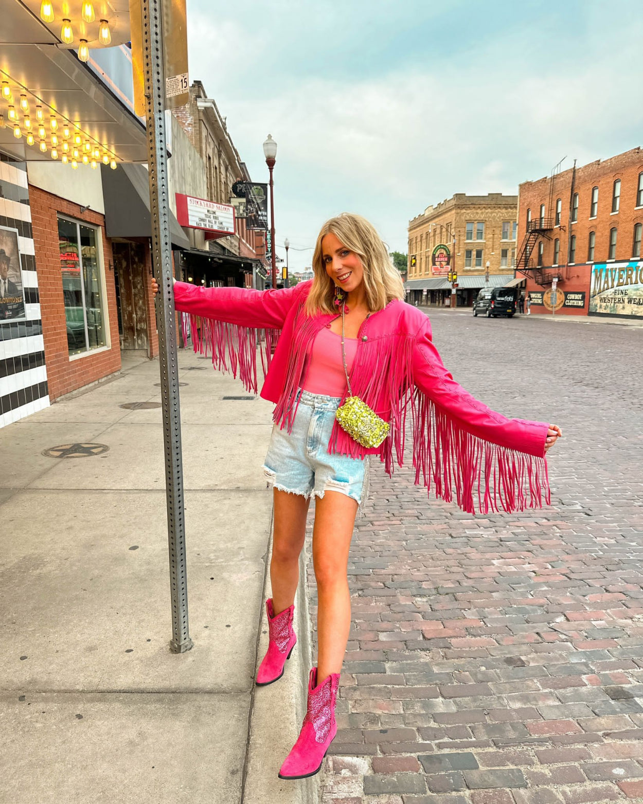 Boots CarrieDWRS Fuchsia Glitter