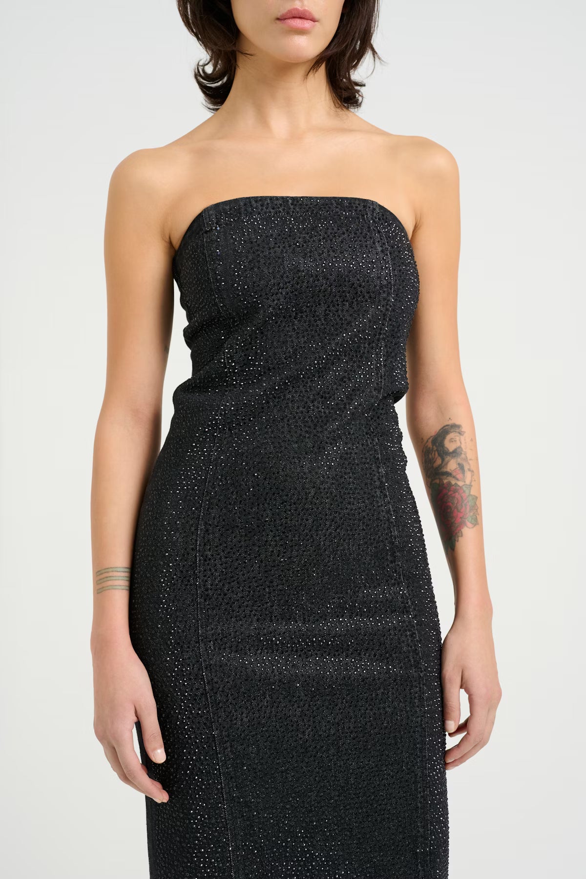 Jeanskleid Glitzer