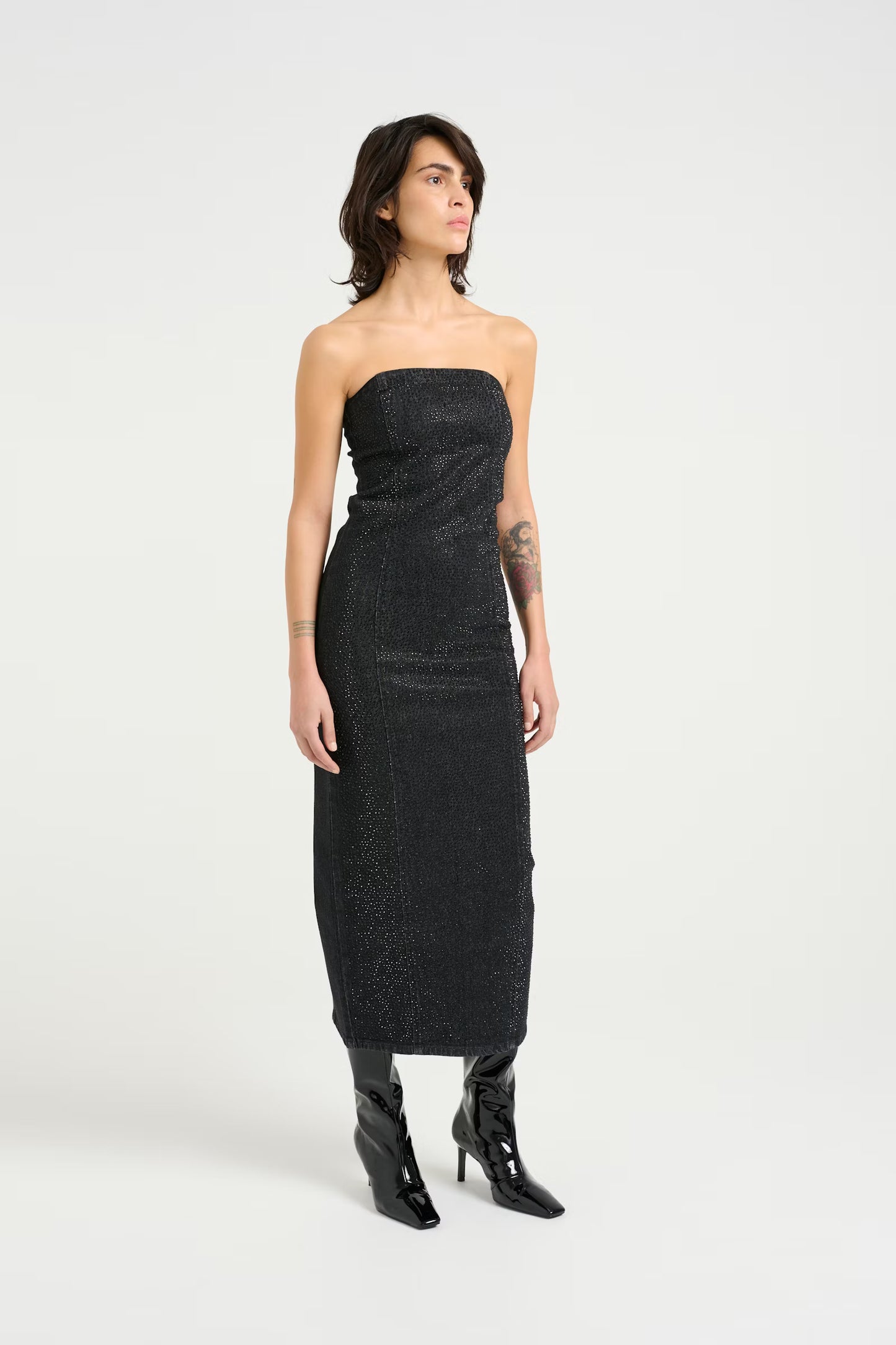 Jeanskleid Glitzer