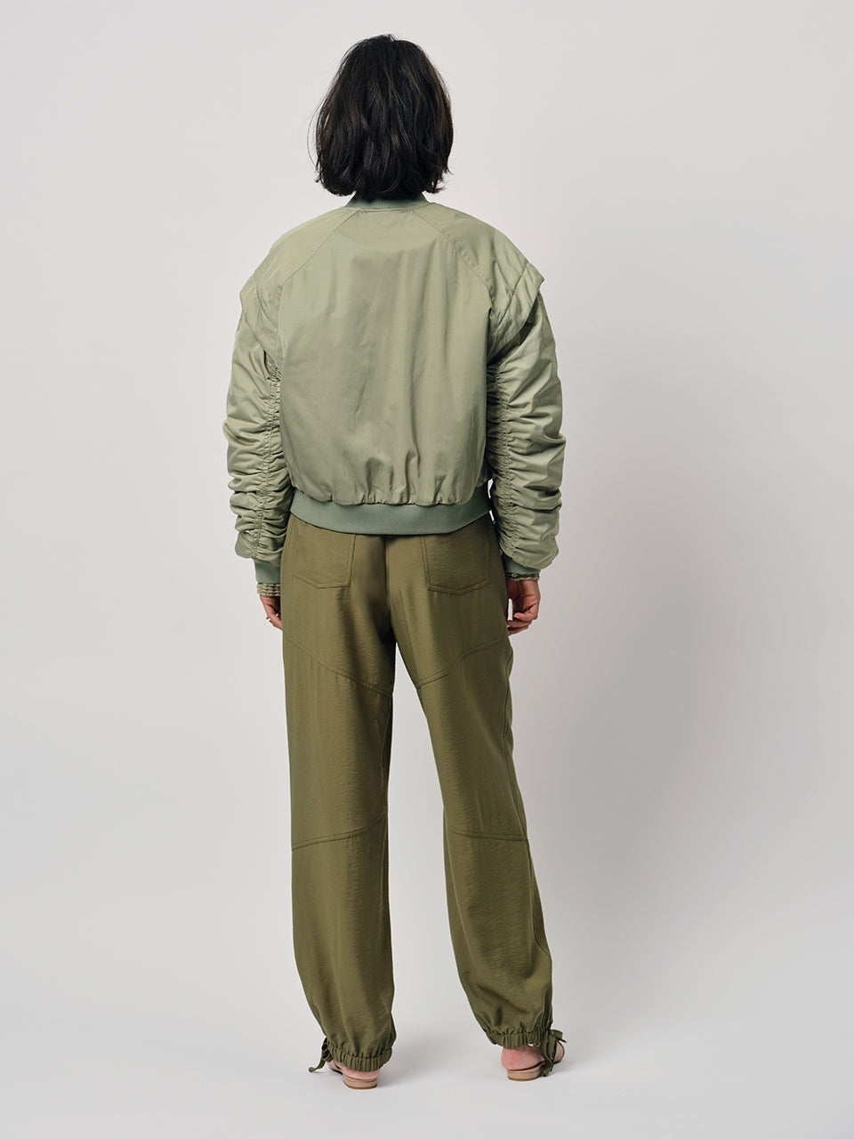 Bomber Jacket Detachable Green