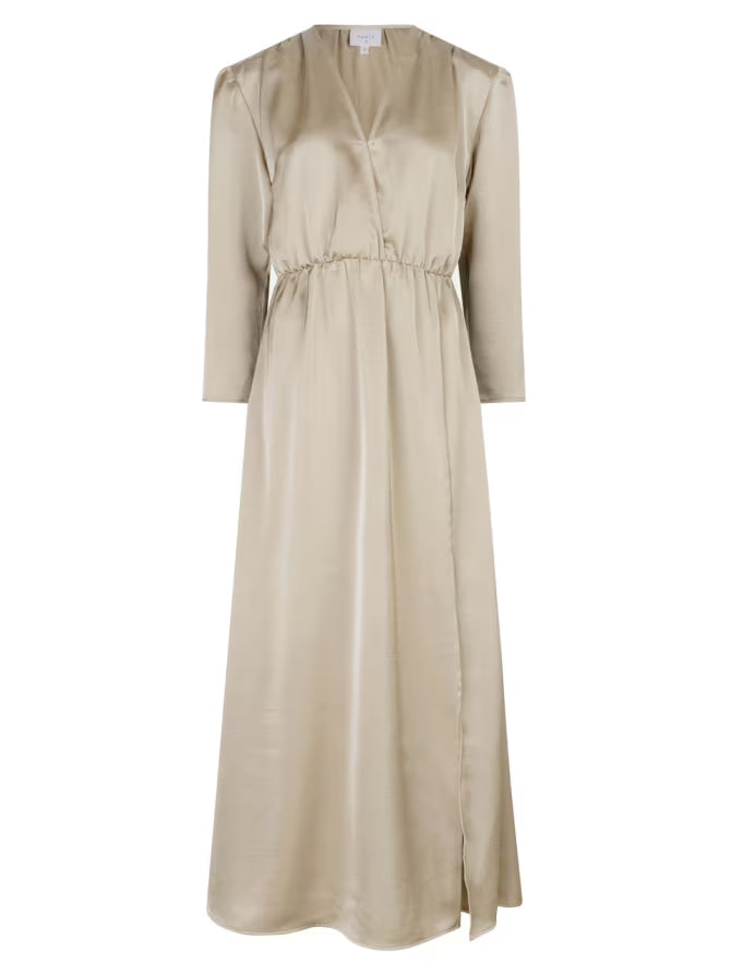 Midikleid in Wickeloptik Golden