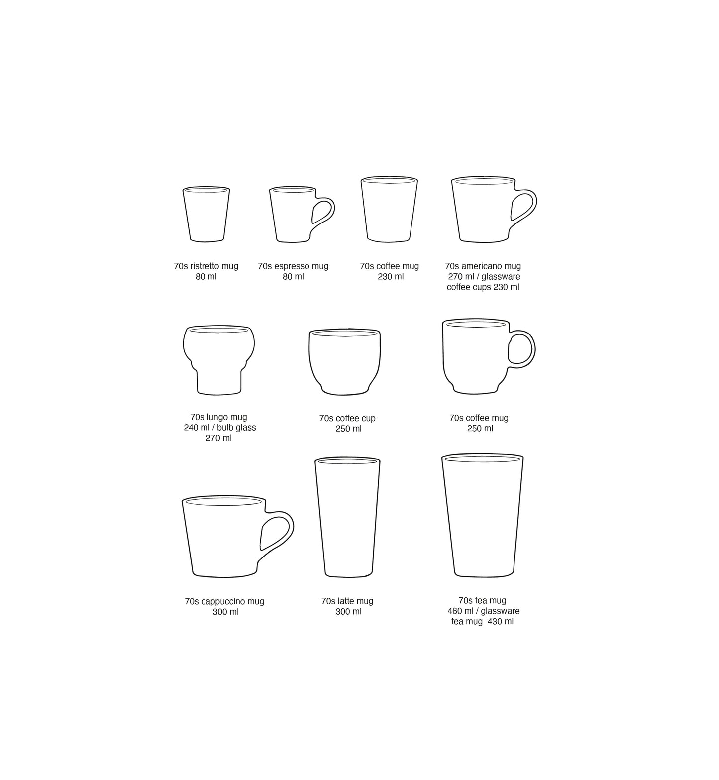 Lungo Mugs 70s Ceramics Merge 2er Set