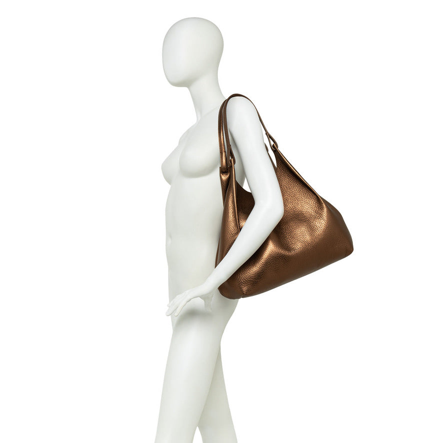 Handbag Gianni Chiarini DuaGC Maxi Lamb Castoro