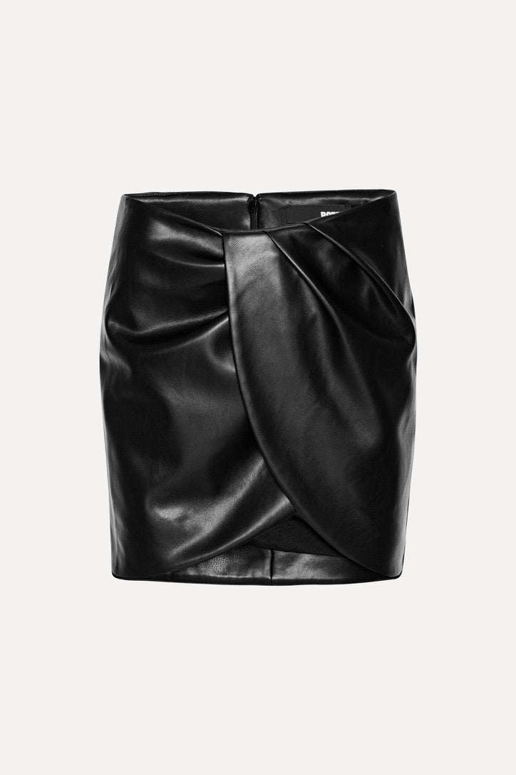 Draped Mini Skirt Black