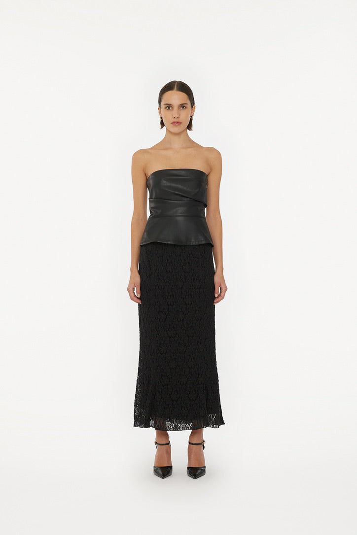 Draped Sleeveless Top Black