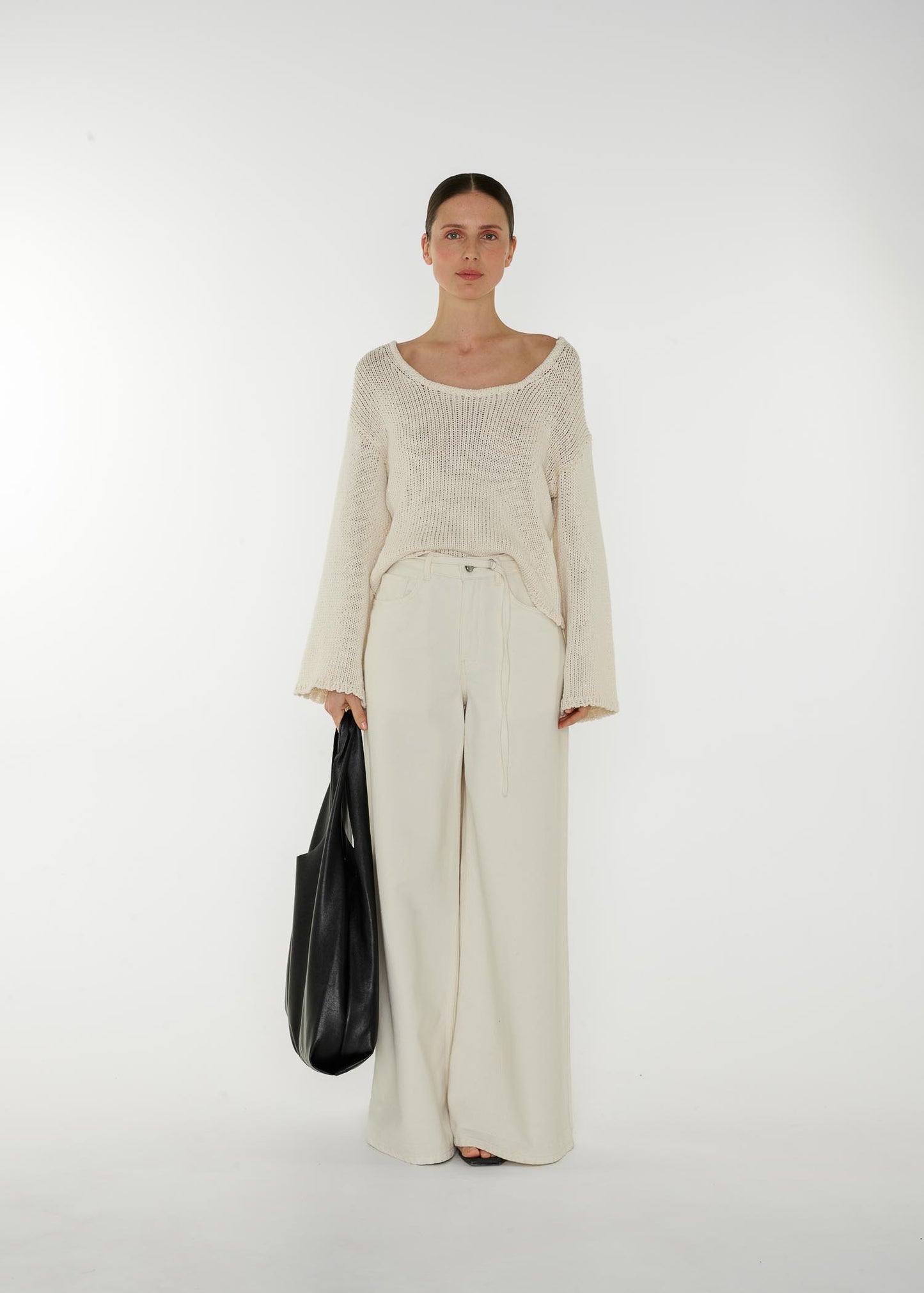 Grobstrick Pullover Blu`CL Ecru