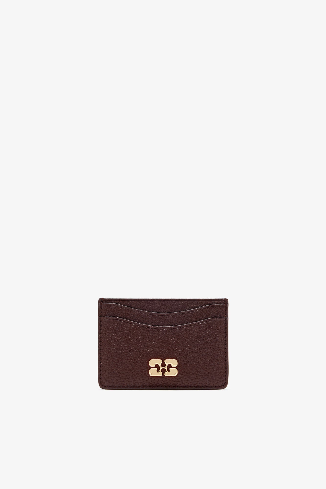 Ganni Card Holder Grained Chicory Coffeee