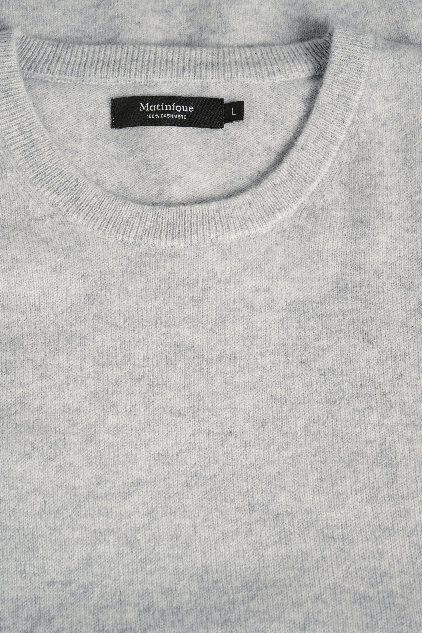 Cashmere Strickpullover Light Grey Melange