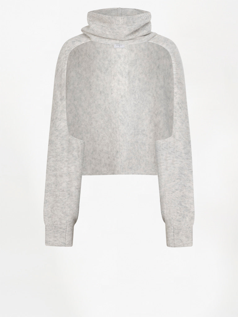 Cropped-Bolero-Cardigan Grau