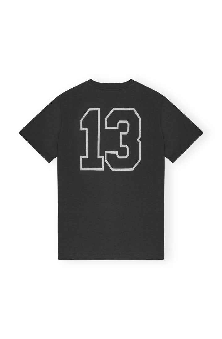 Ganni Schwarzes T-Shirt mit Hexen-Grafik