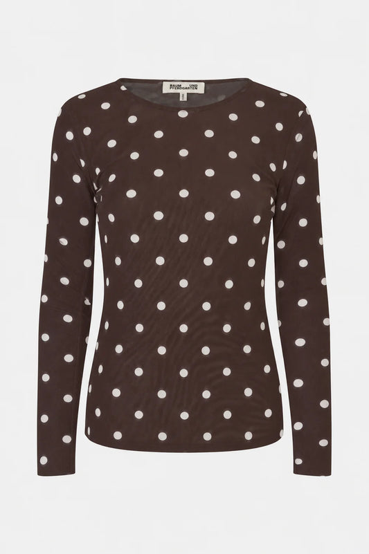 Longsleeve Mesh Coffe Bean Dots