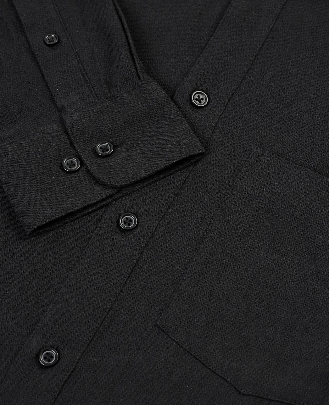 Hemd Cotton Linen MNSune Shirt Black