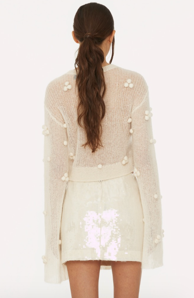 Light Knit LS Sweater Egret
