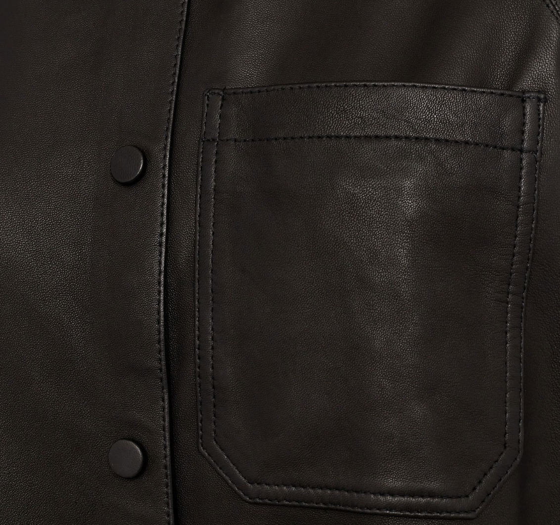 Black leather dress