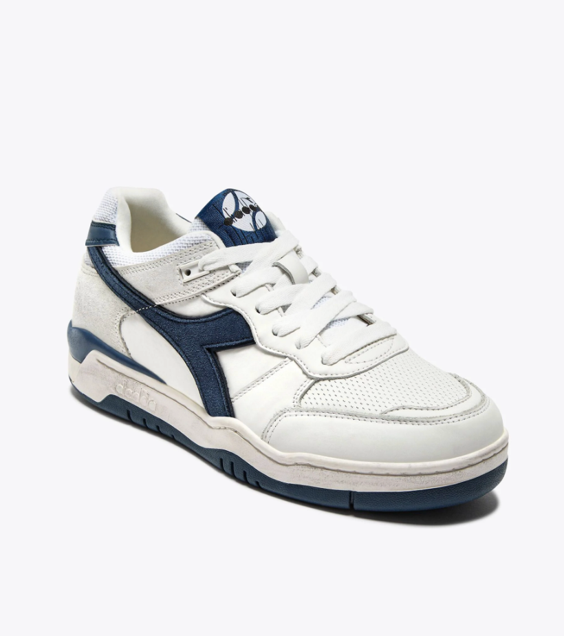Sneaker Diadora Heritage used white/Majolica blue – SCHöNER