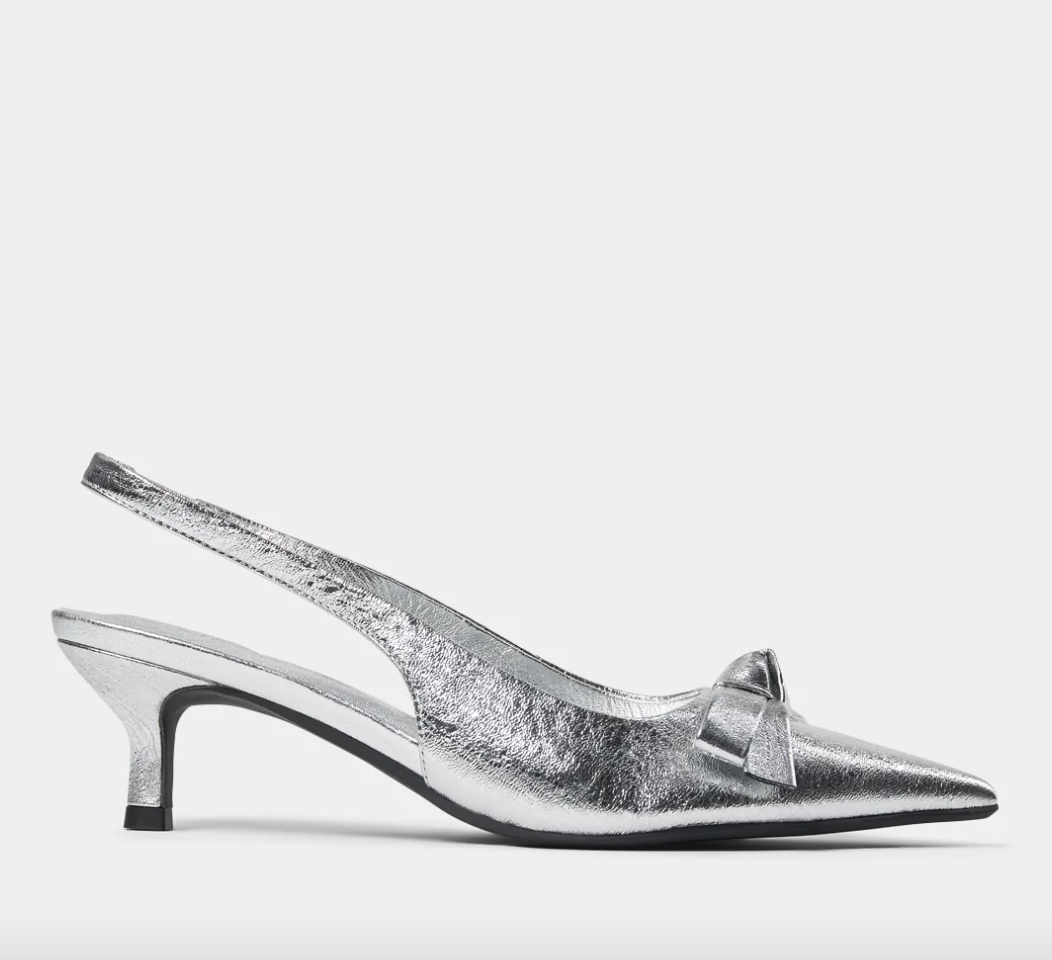 Slingback Pumps Silver