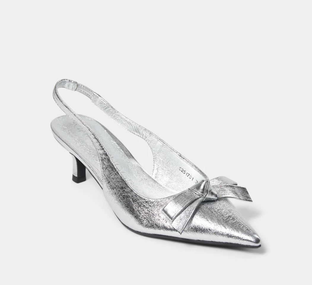Slingback Pumps Silver